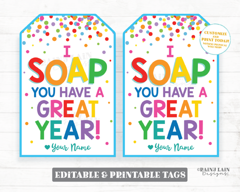 Soap you have a Great School Year Tags Back to School Start of School Teacher Gift Appreciation Handmade Staff Hand Dish PTO PTA Classroom