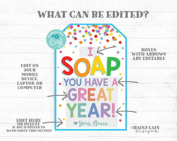 Soap you have a Great School Year Tags Back to School Start of School Teacher Gift Appreciation Handmade Staff Hand Dish PTO PTA Classroom