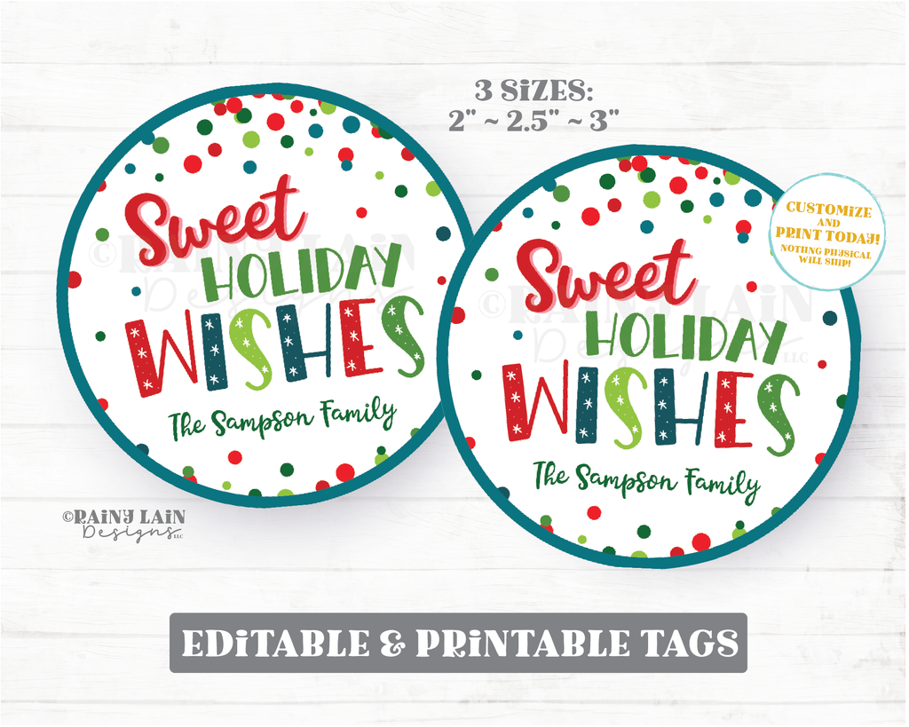 Printable Christmas Wishes Tags For Candy Printable Christmas Wishes Tags For Candy