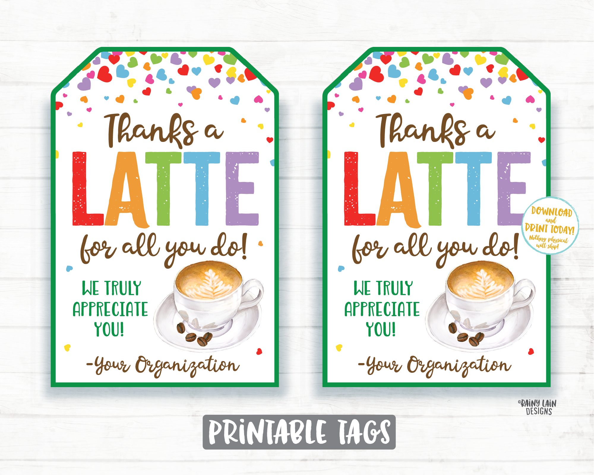 thanks-a-latte-tag-coffee-gift-tag-employee-appreciation-tag-company-rainy-lain-designs-llc for Free Printable Employee Appreciation Tags Thanks a Latte Tag, Coffee Gift Tag, Employee Appreciation Tag Company – Rainy Lain Designs LLC for Free Printable Employee Appreciation Tags