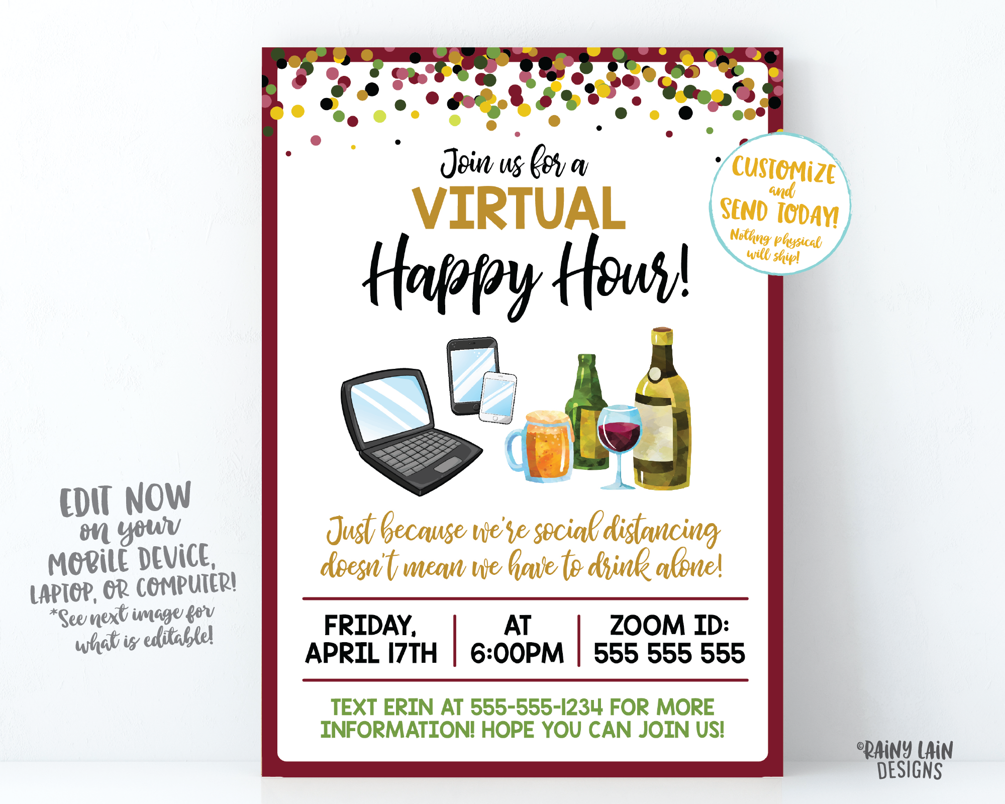 Happy outlet hour invite