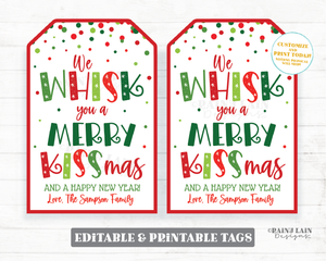 Set Of 20/12/6 We Whisk You A Merry Christmas Tag, Custom Gift