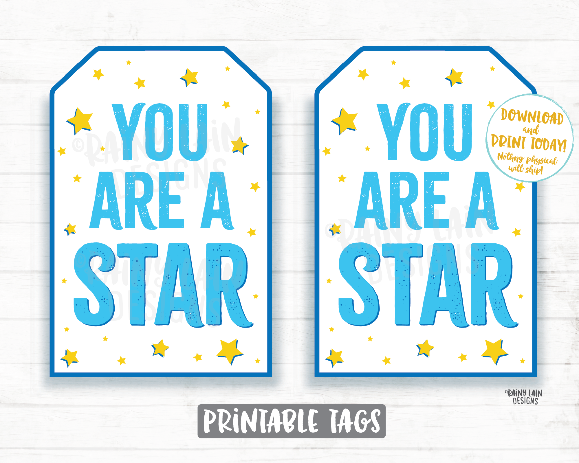 You are a star tag Printable Appreciation Gift Tag, Essential Worker, Principal Thank you, Employee Co-Worker, Student, Teacher Gift, Friend