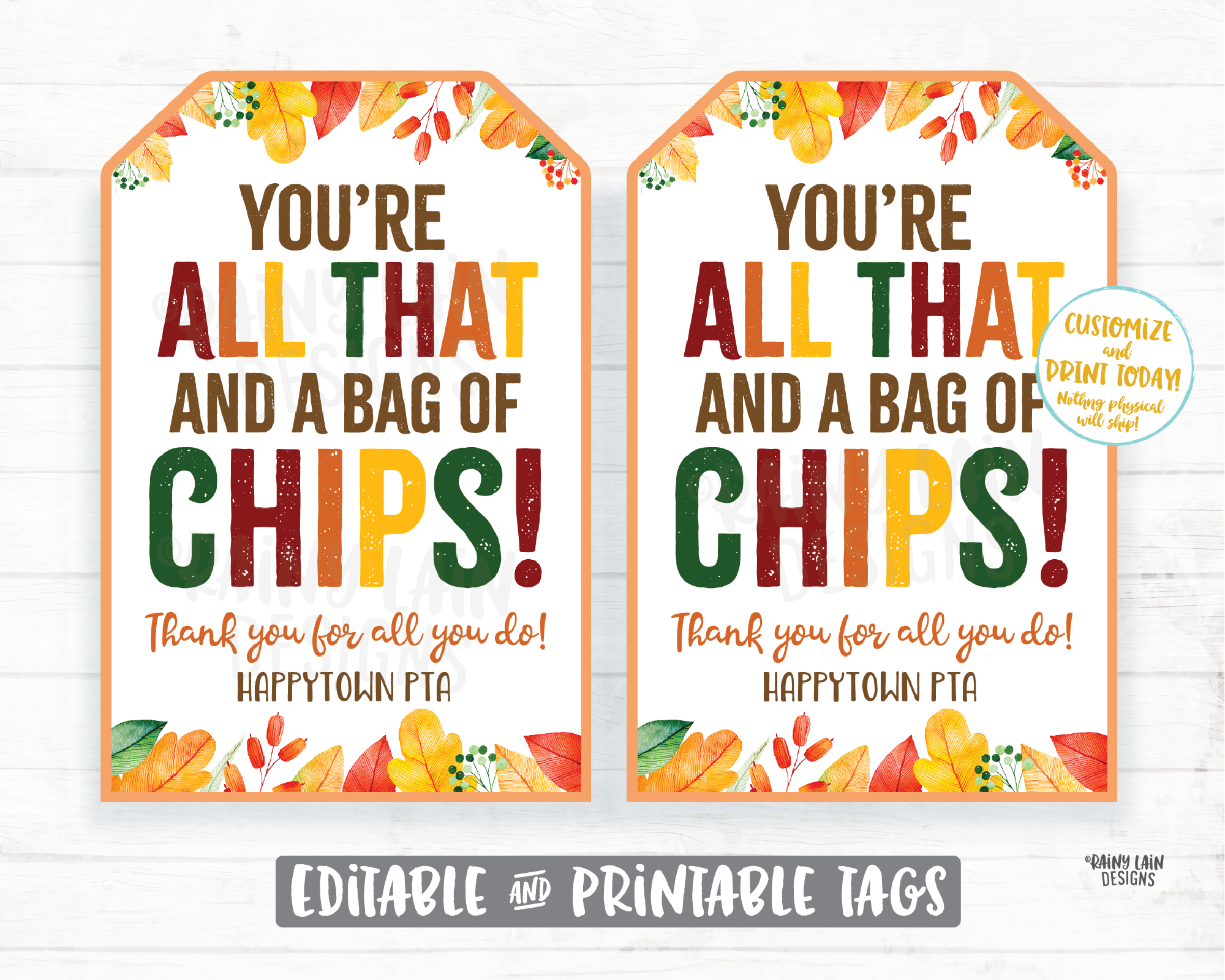 you-re-all-that-and-a-bag-of-chips-fall-gift-tag-employee-appreciation-rainy-lain-designs-llc for Chips Teacher Appreciation Free Printable You're all that and a bag of chips Fall Gift Tag Employee Appreciation – Rainy Lain Designs LLC for Chips Teacher Appreciation Free Printable