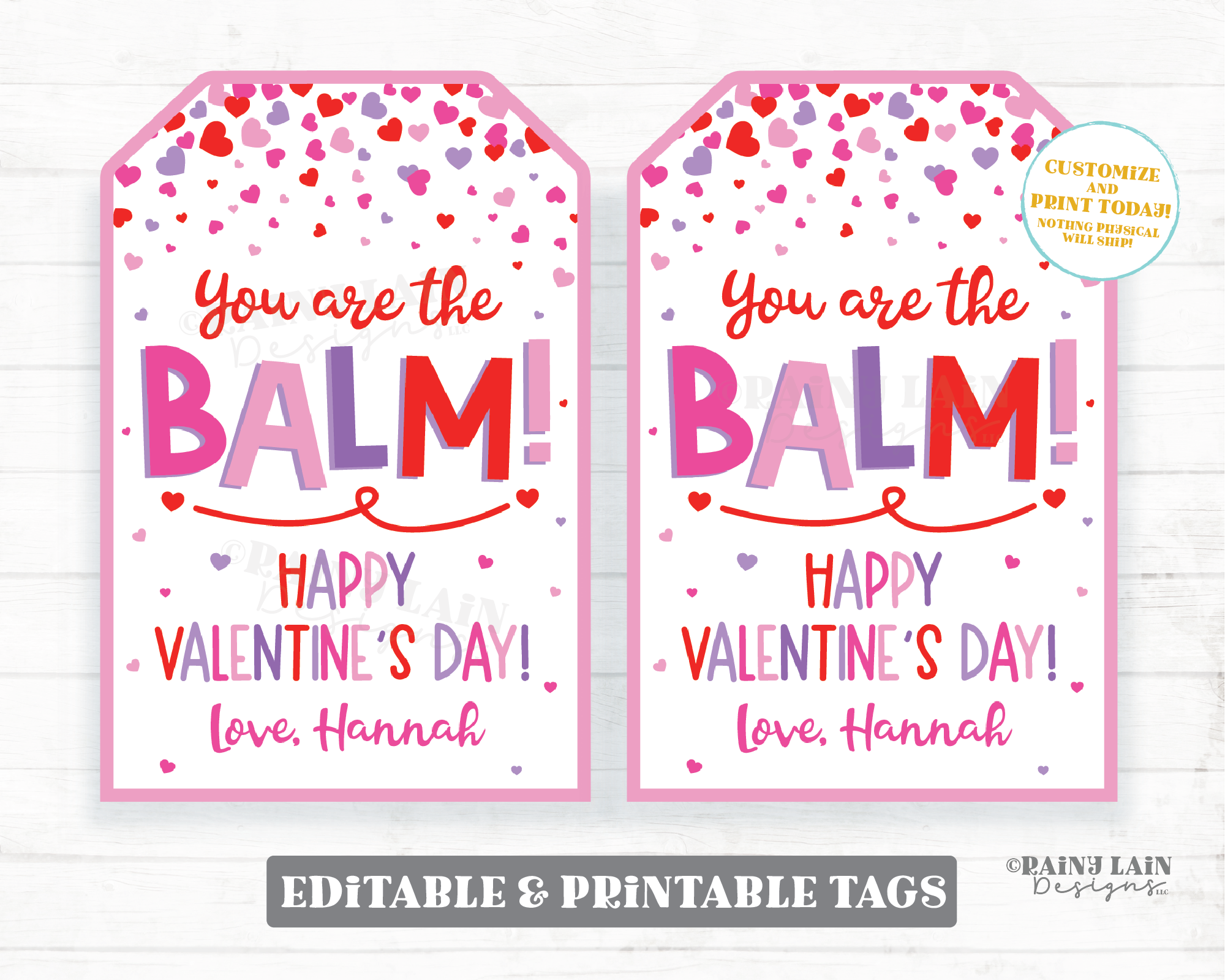 you-re-the-balm-valentine-tag-lip-balm-valentine-chapstick-valentine-s-rainy-lain-designs-llc for You Re The Balm Free Printable You're the Balm Valentine Tag Lip Balm Valentine Chapstick Valentine's – Rainy Lain Designs LLC for You Re The Balm Free Printable