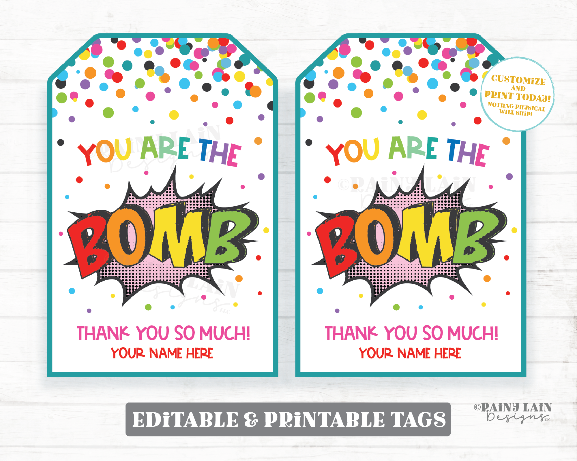 You're the Bomb Valentine Birthday Thank You Bath Bomb Appreciation Gi – Rainy Lain Designs LLC for Free Printable Bath Bomb Labels